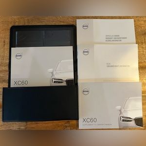 Volvo XC60 2019 Owner’s manuals and factory leather case